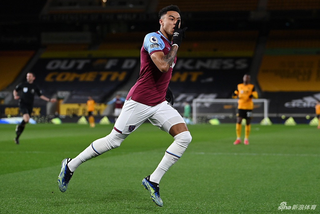 [英超]西汉姆3-2狼队 林加德60米奔袭破门+助攻