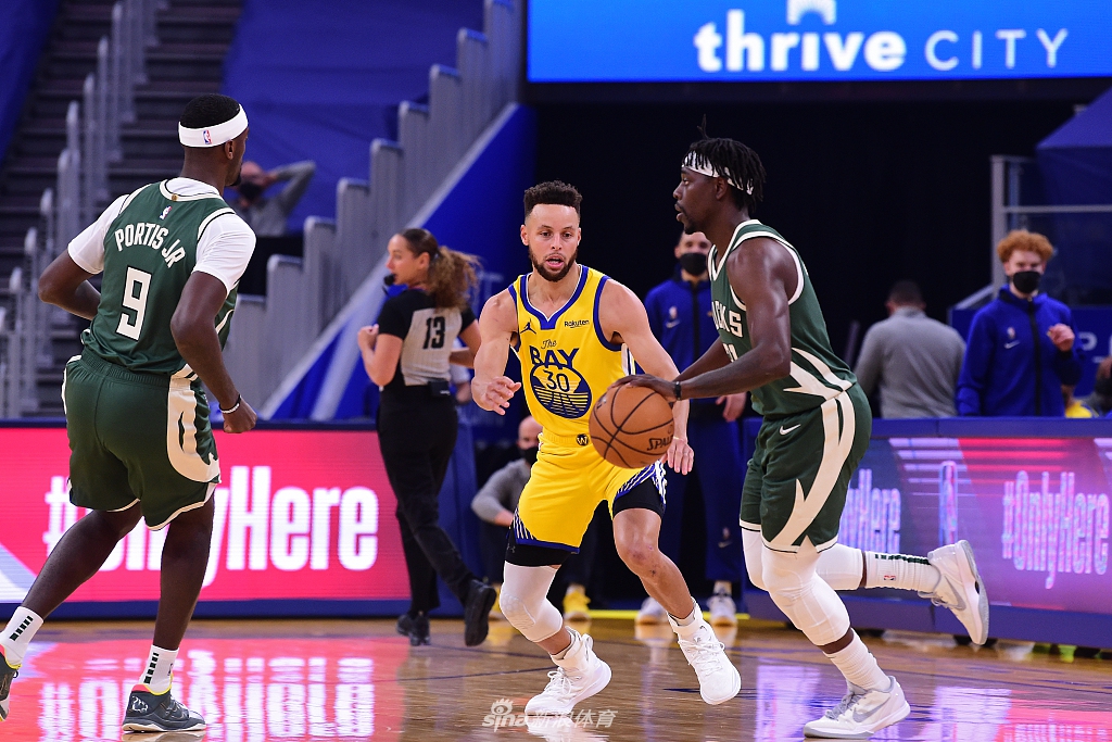 [NBA]雄鹿121-122勇士 库里砍41分