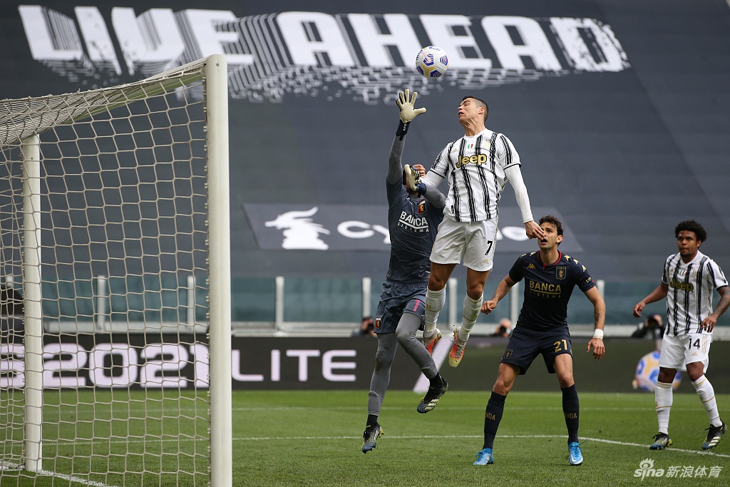 [意甲]尤文3-1热那亚 C罗中柱莫拉塔破门