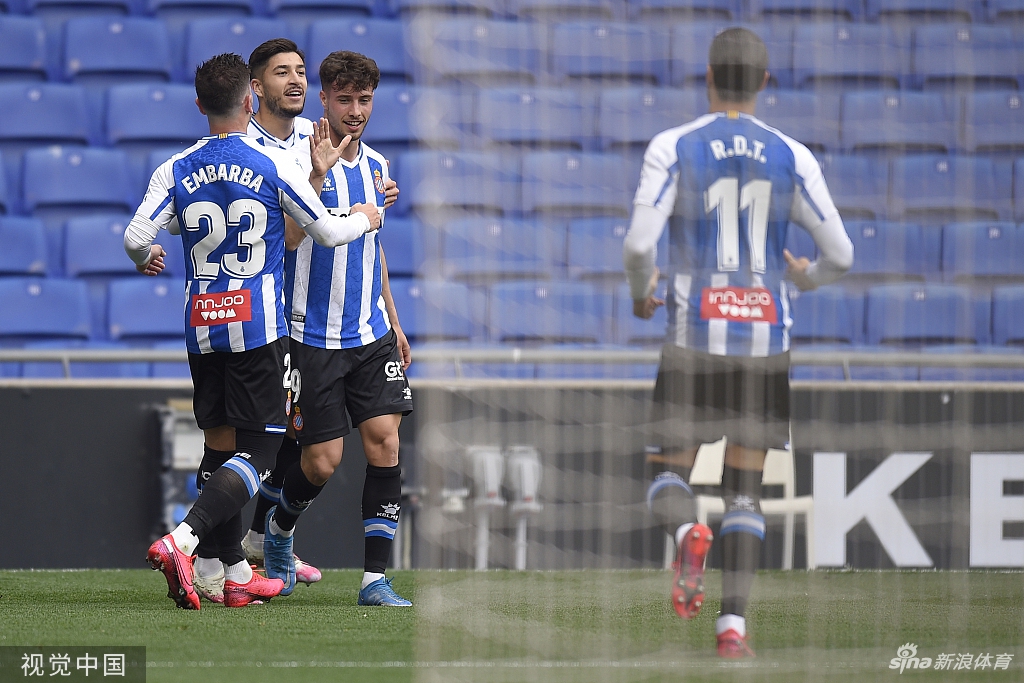 [西乙]西班牙人4-0大胜 武磊未能出场