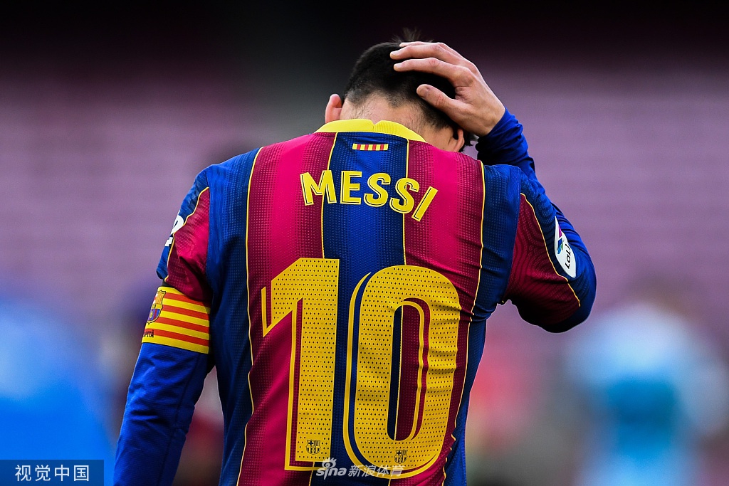 [西甲]巴萨1-2塞尔塔 梅西破门无缘争冠