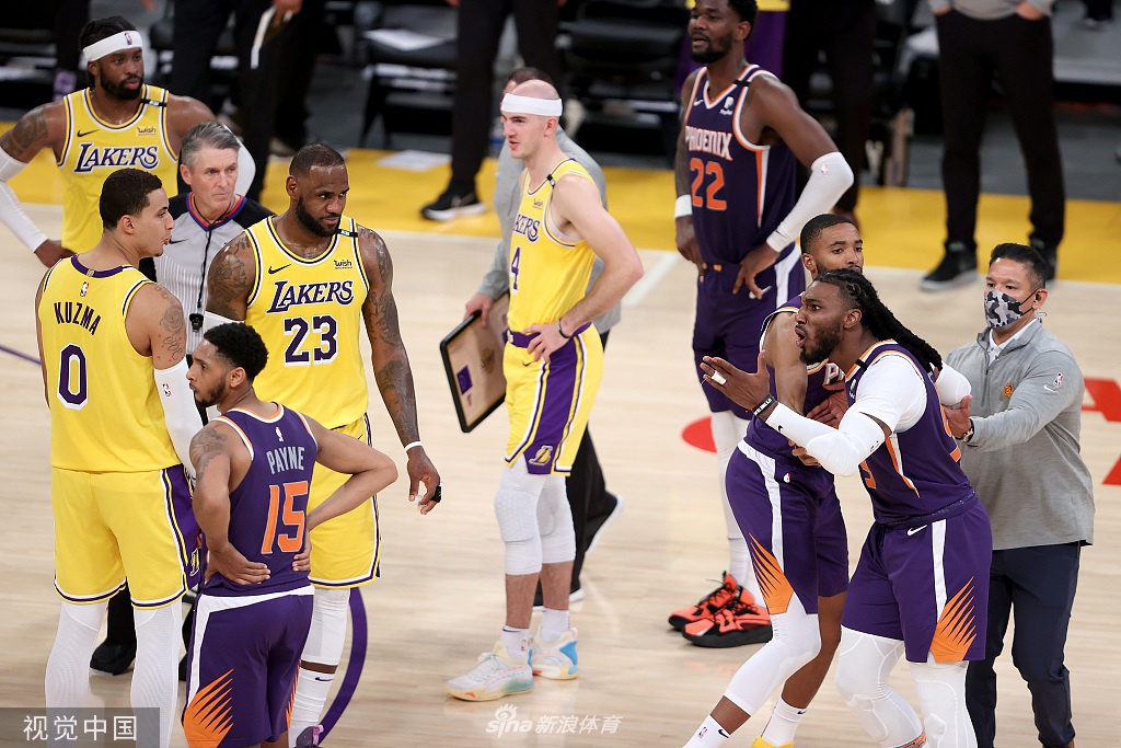 [NBA季后赛]太阳95-109湖人 浓眉豪取34分11篮板