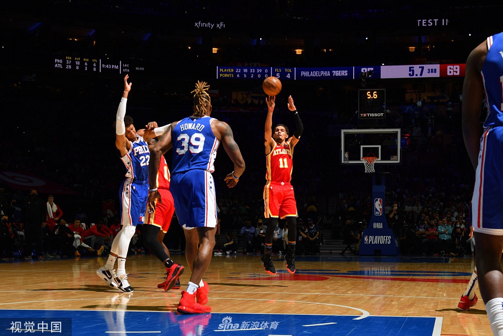 [NBA季后赛]老鹰109-106胜76人 特雷杨39分总分3-2