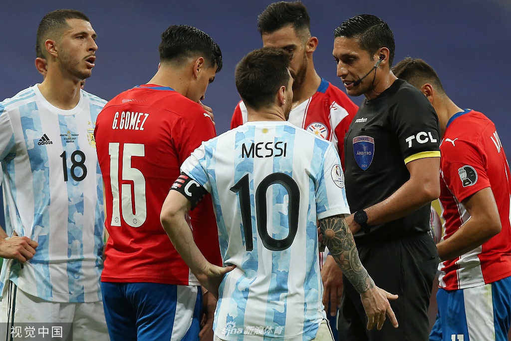 [美洲杯]阿根廷1-0巴拉圭 梅西成队史出场王
