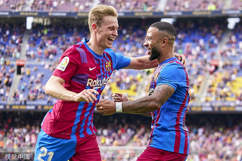 [西甲]巴萨2-1赫塔菲 德佩破门