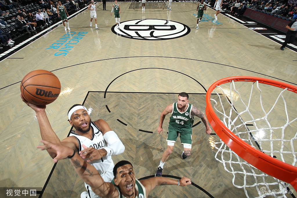 [NBA季前赛]雄鹿115-119篮网 杜兰特哈登出战