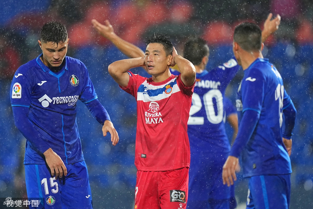 [西甲]西班牙人1-2赫塔菲 武磊89分钟替补上场