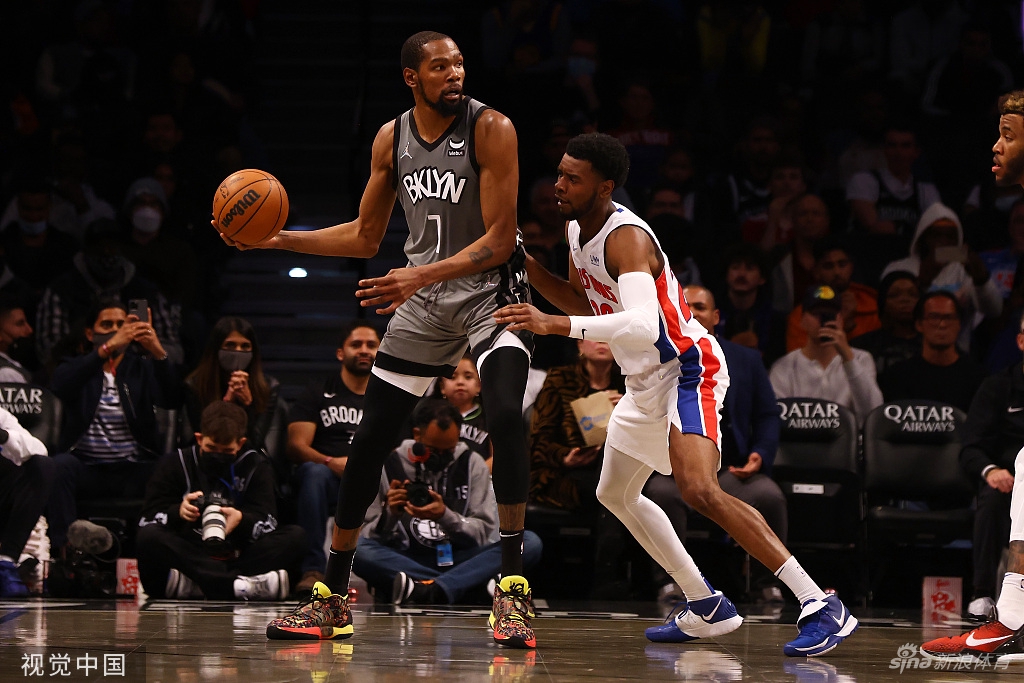 [NBA常规赛]活塞91-117篮网 杜兰特遭驱逐