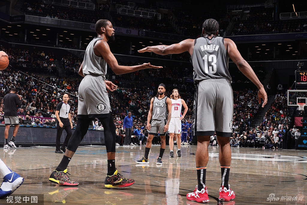 [NBA常规赛]活塞91-117篮网 杜兰特遭驱逐