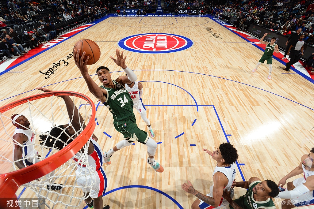 [NBA常规赛]雄鹿117-89活塞