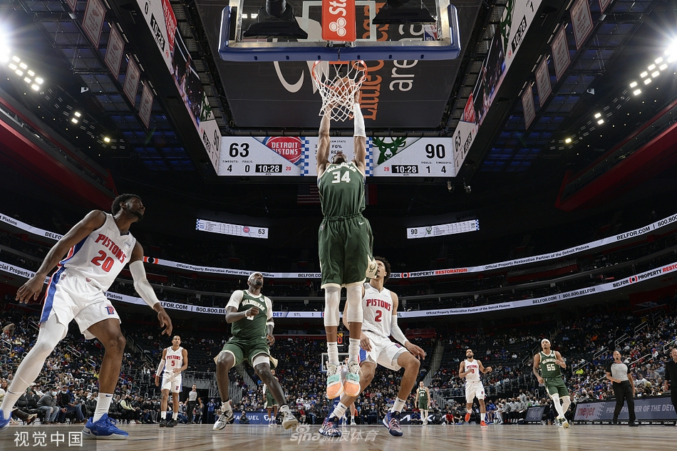 [NBA常规赛]雄鹿117-89活塞