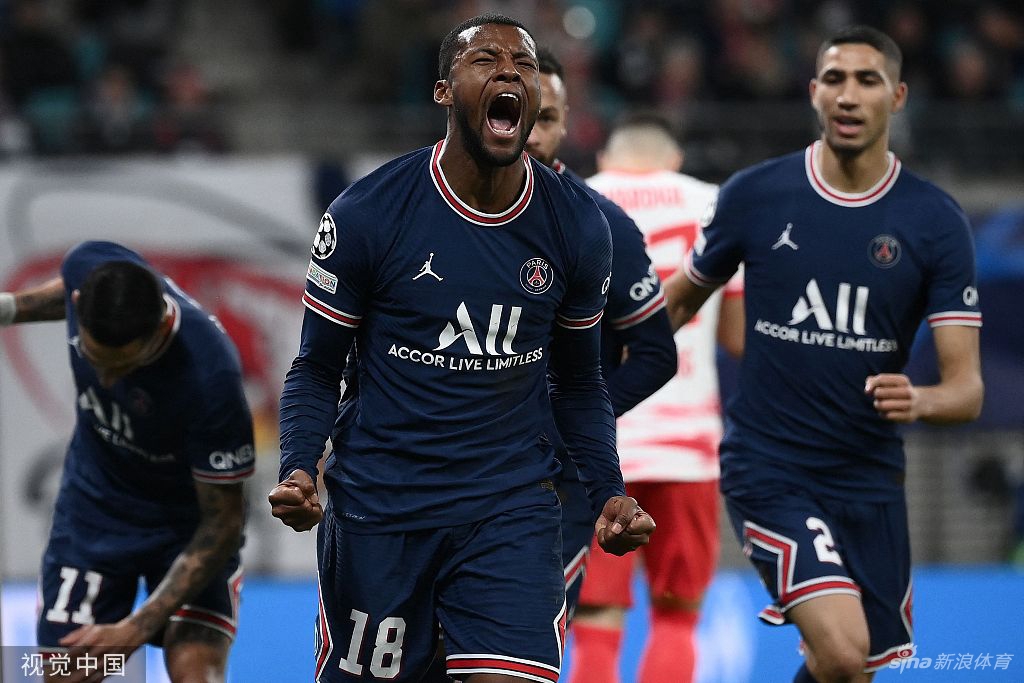 [欧冠]莱比锡2-2巴黎 维纳尔杜姆两球