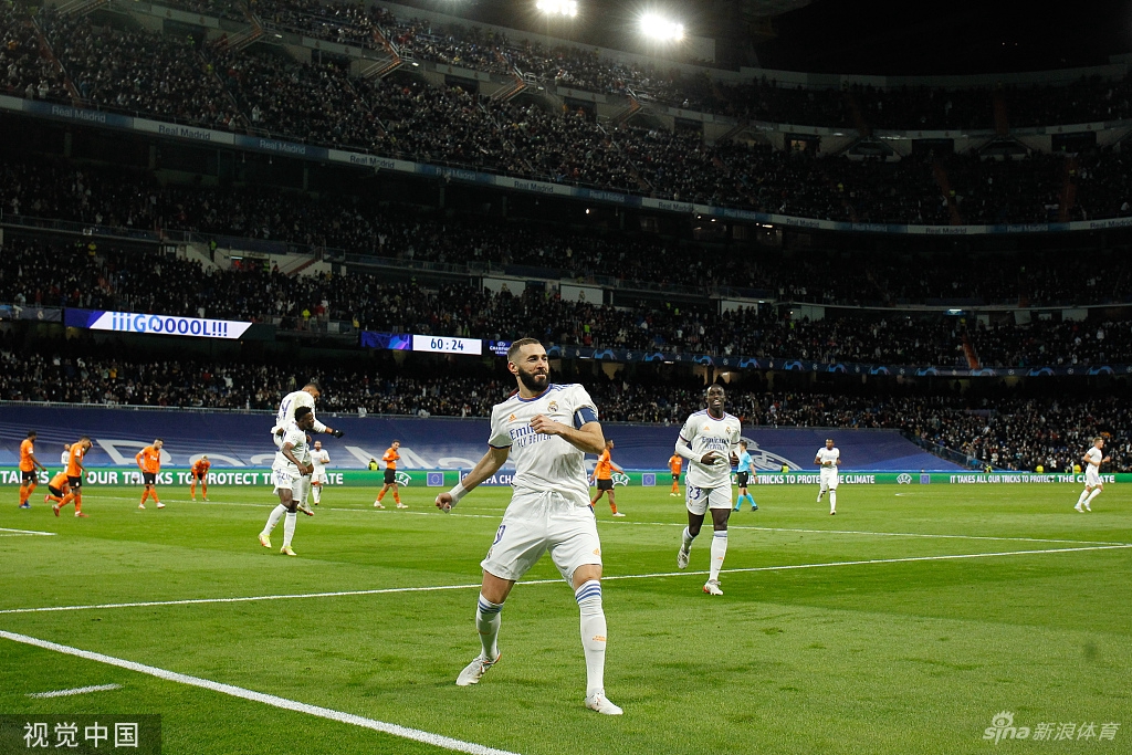 [欧冠]皇马2-1顿涅茨克矿工 本泽马两球