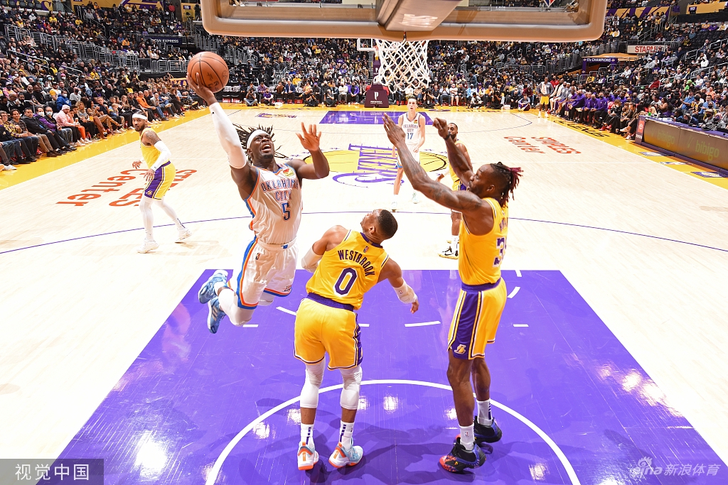 [NBA]雷霆107-104湖人 浓眉两双詹姆斯休战