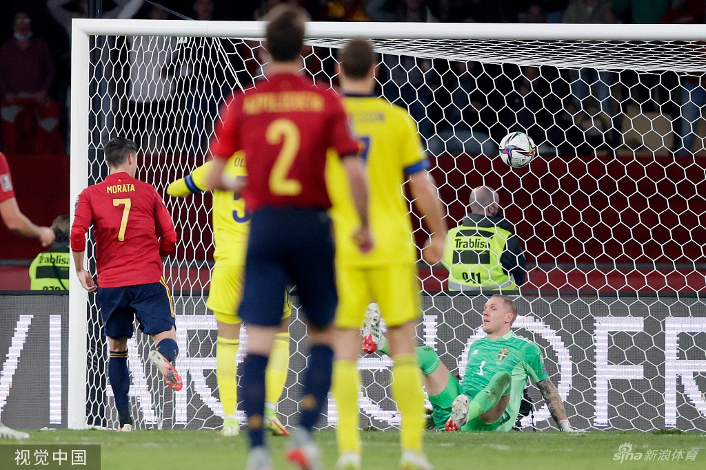 [世预赛]莫拉塔绝杀西班牙1-0瑞典 晋级世界杯