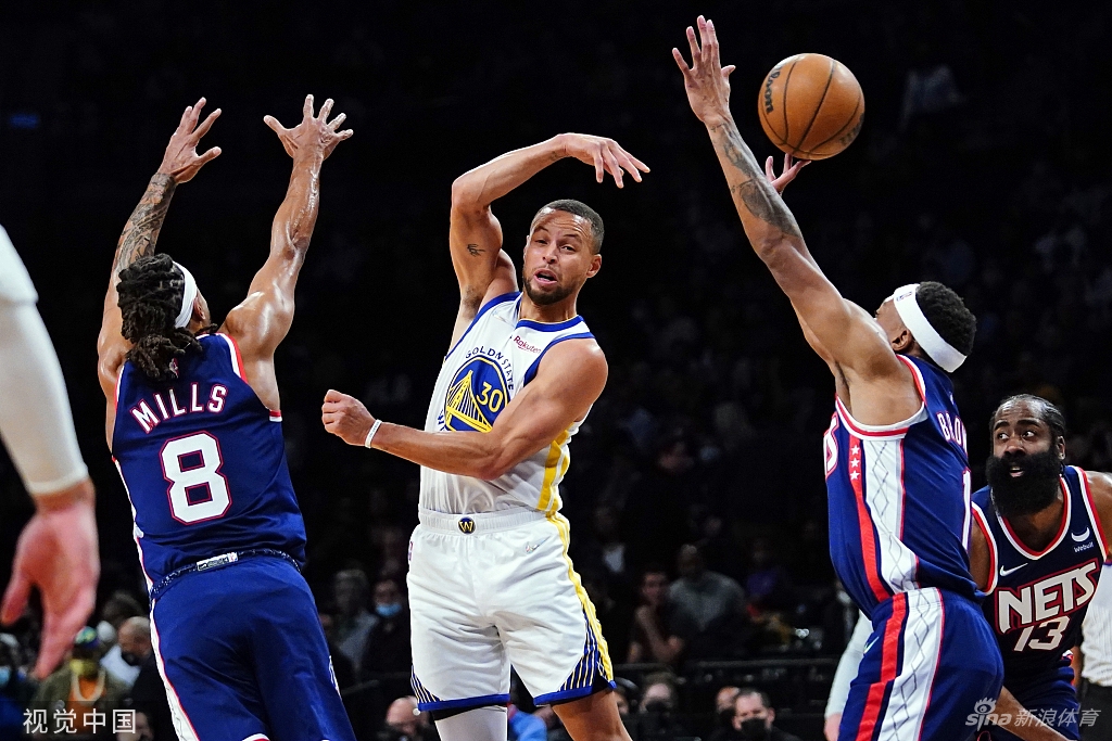 [NBA]勇士117-99篮网 库里37分力压KD哈登