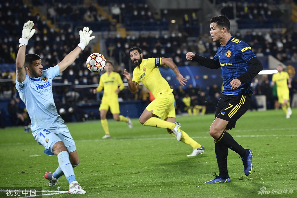 [欧冠]比利亚雷亚尔0-2曼联 C罗桑乔破门