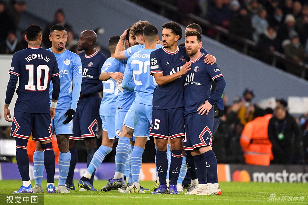 [欧冠]曼城2-1巴黎 热苏斯打入制胜球