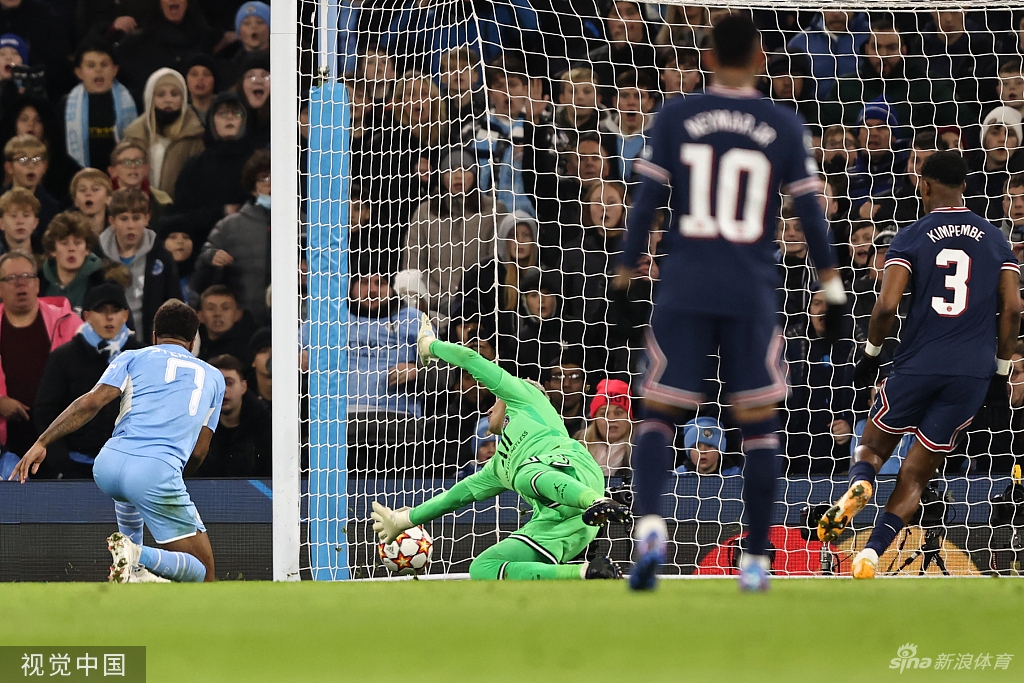 [欧冠]曼城2-1巴黎 热苏斯打入制胜球
