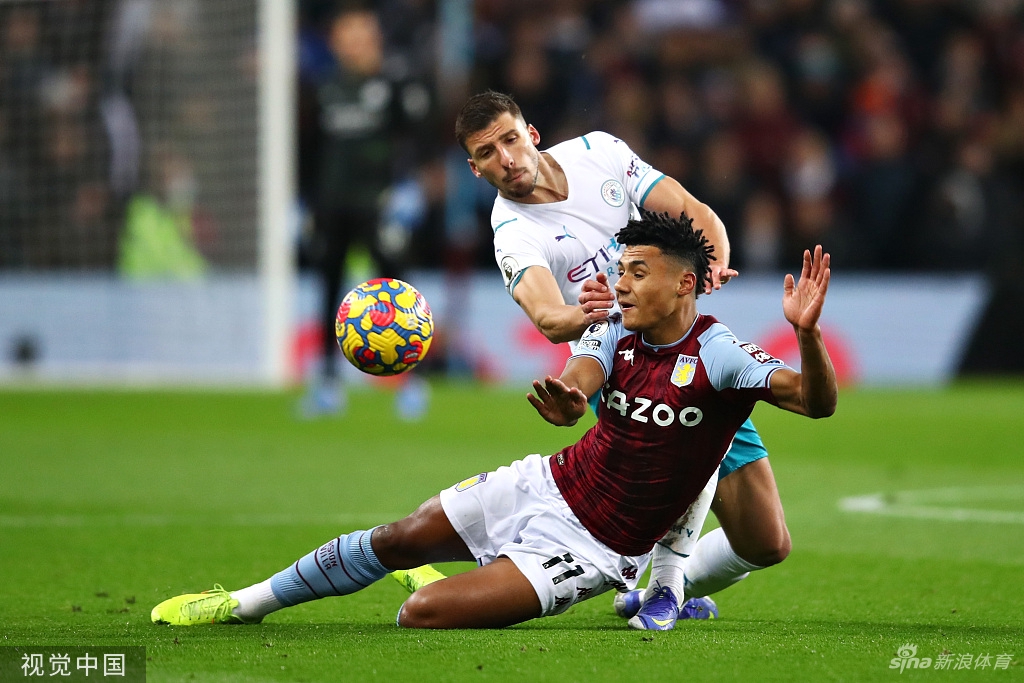 [英超]曼城2-1阿斯顿维拉 斩获四连胜
