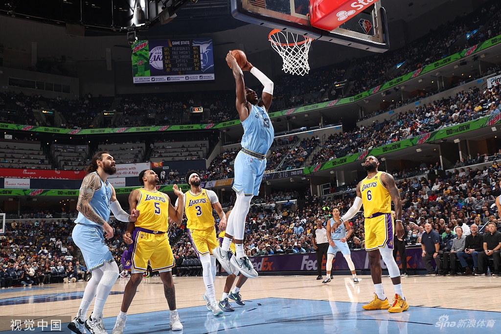 [NBA]湖人95-108灰熊 詹姆斯空砍三双