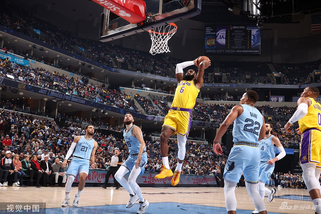 [NBA]湖人95-108灰熊 詹姆斯空砍三双