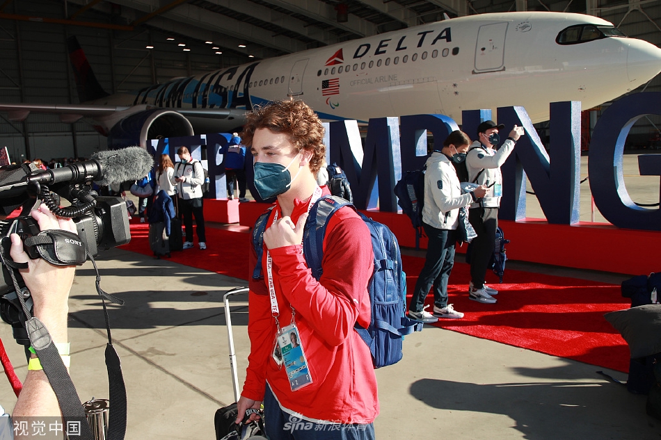 美国冬奥代表团出征北京冬奥会