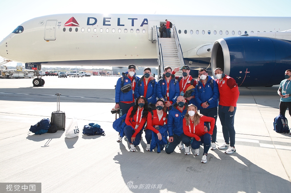 美国冬奥代表团出征北京冬奥会
