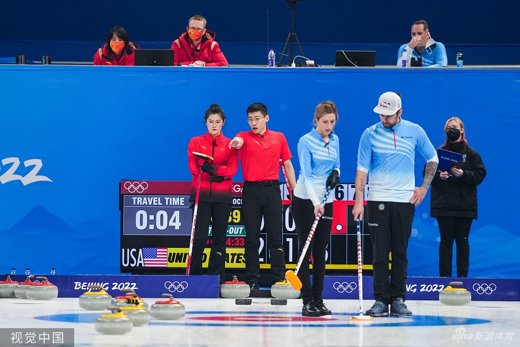 [冰壶混双]范苏圆/凌智5-7负美国组合