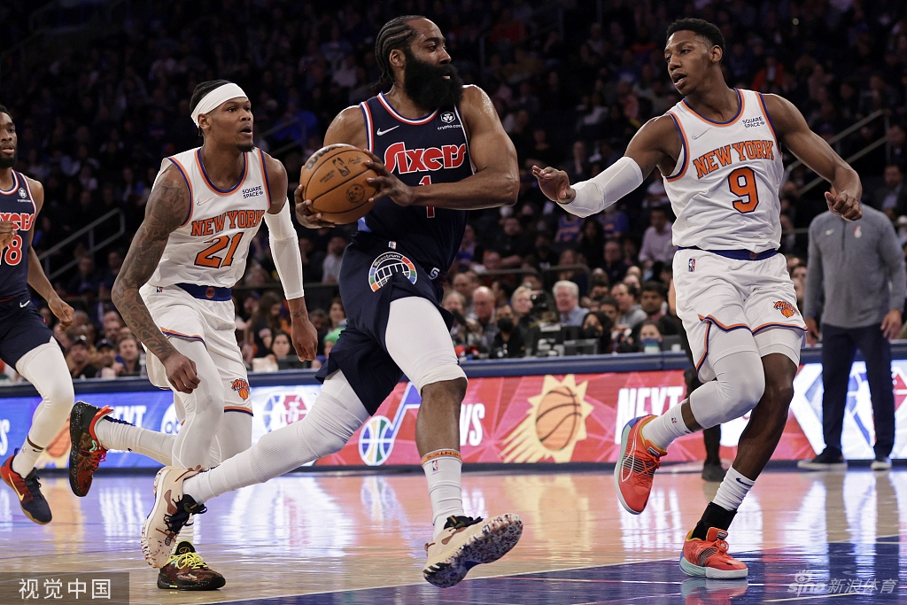 [NBA]76人125-109尼克斯 大帝37分哈登三双