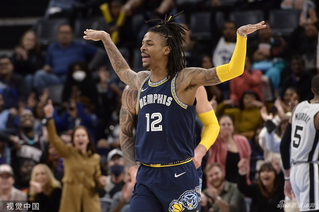 [NBA]马刺105-118灰熊 莫兰特豪取52分