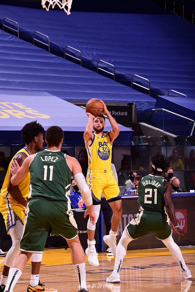 [NBA]雄鹿121-122勇士 库里砍41分