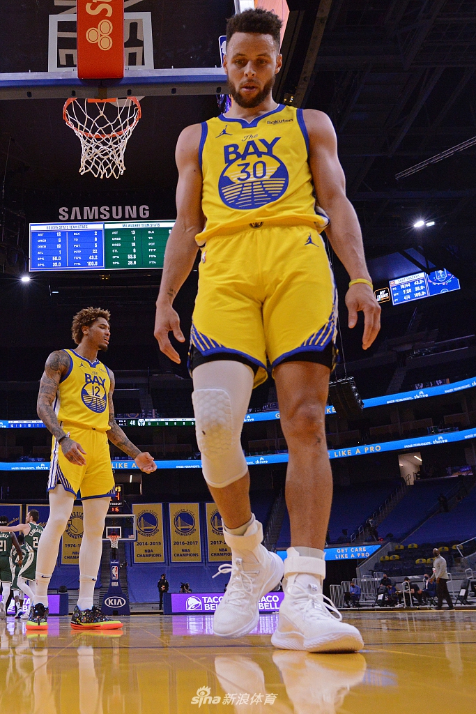 [NBA]雄鹿121-122勇士 库里砍41分