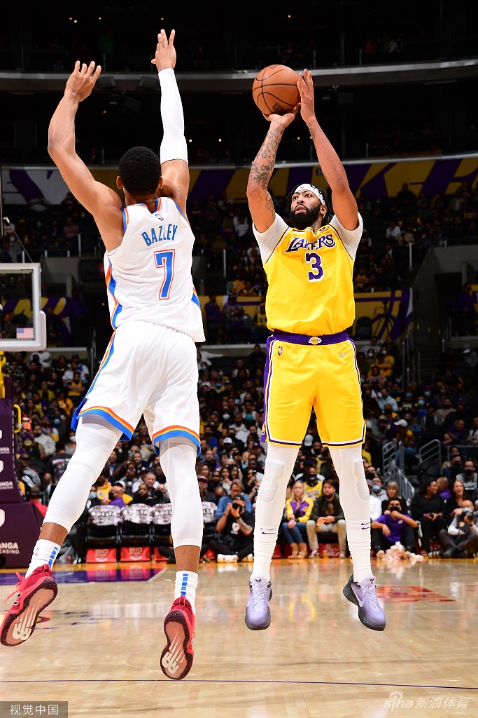 [NBA]雷霆107-104湖人 浓眉两双詹姆斯休战