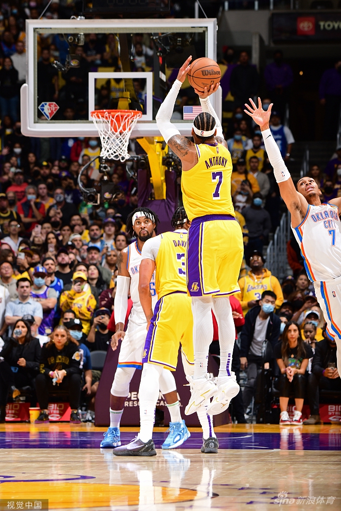 [NBA]雷霆107-104湖人 浓眉两双詹姆斯休战