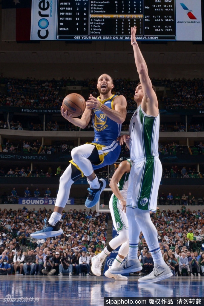 [NBA]勇士113-122独行侠 东契奇击溃水花