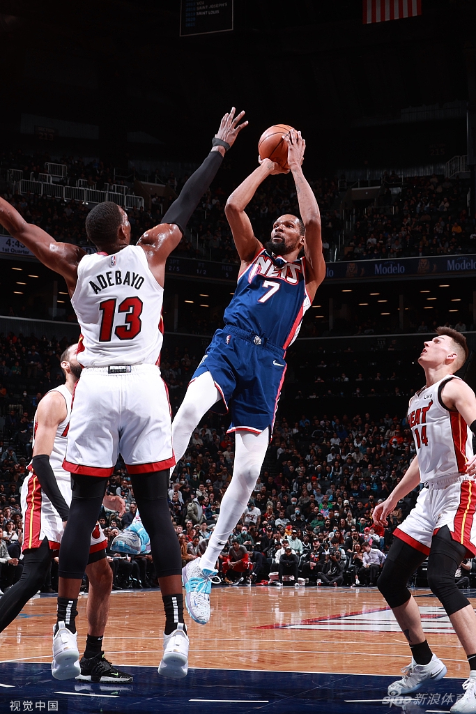 [NBA]热火113-107篮网 杜兰特复出空砍31分