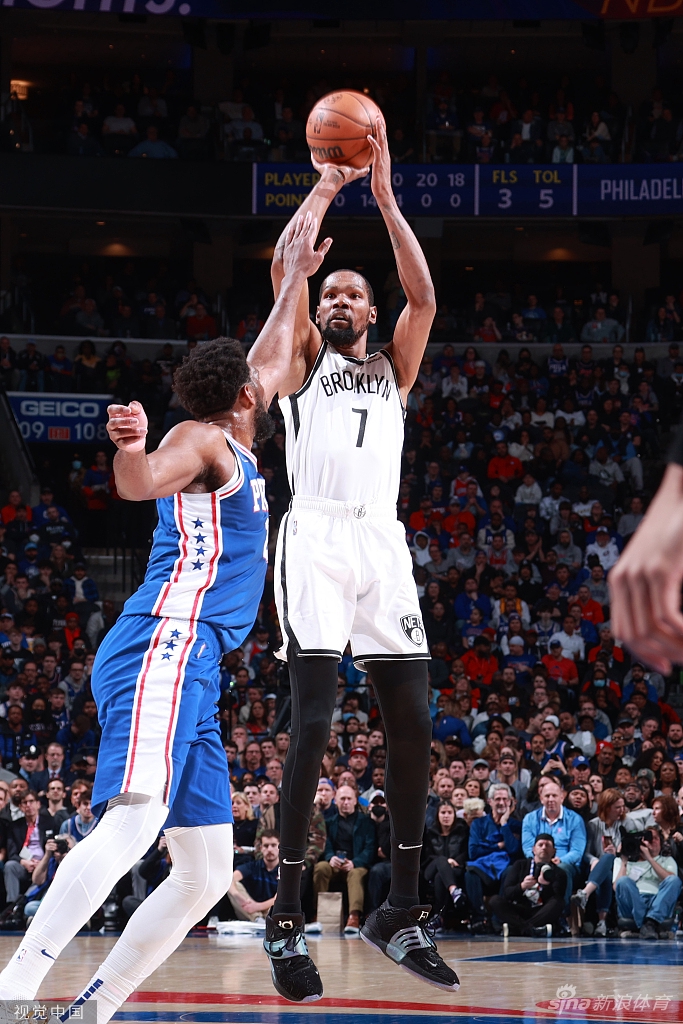 [NBA]篮网129-100大胜76人 杜兰特击溃哈登大帝