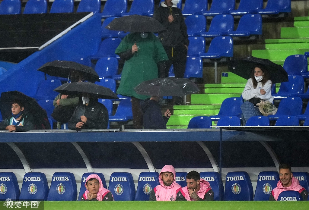 [西甲]西班牙人1-2赫塔菲 武磊89分钟替补上场