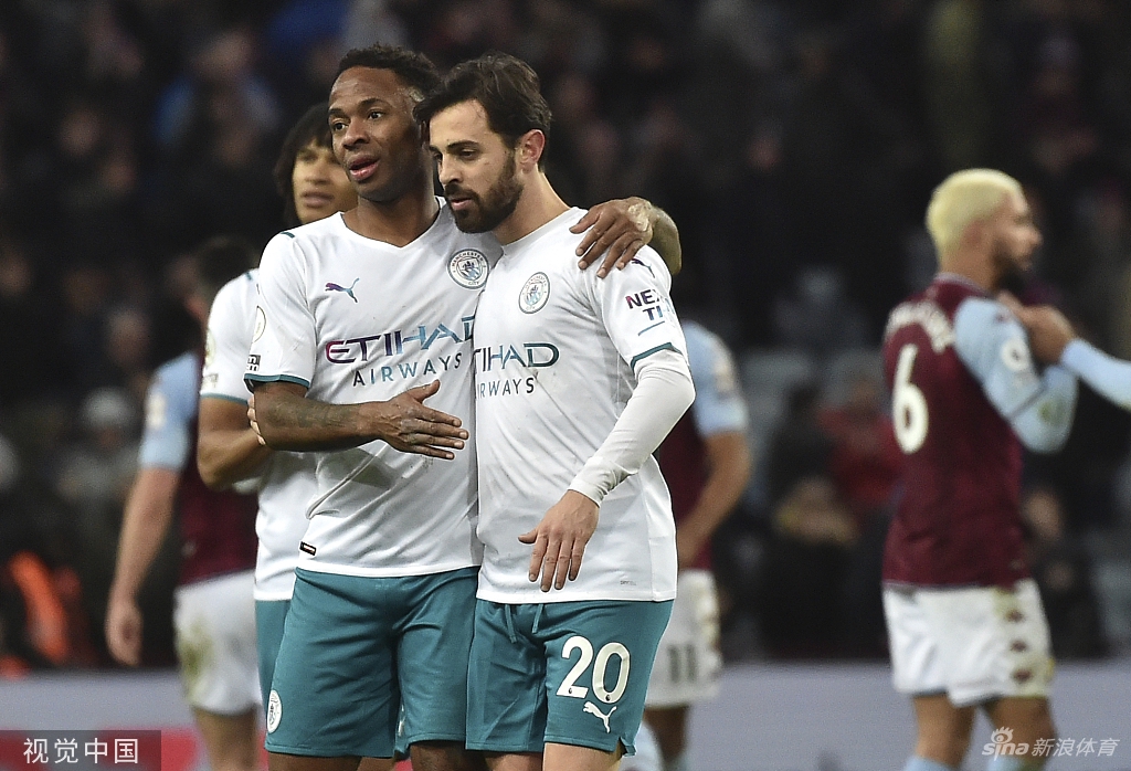 [英超]曼城2-1阿斯顿维拉 斩获四连胜