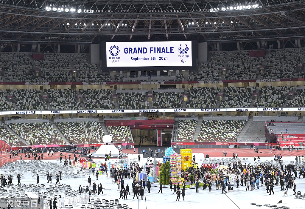 东京残奥会闭幕 中国代表团金牌奖牌榜双第一