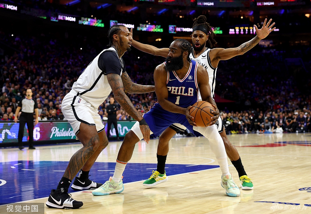 [NBA]篮网129-100大胜76人 杜兰特击溃哈登大帝