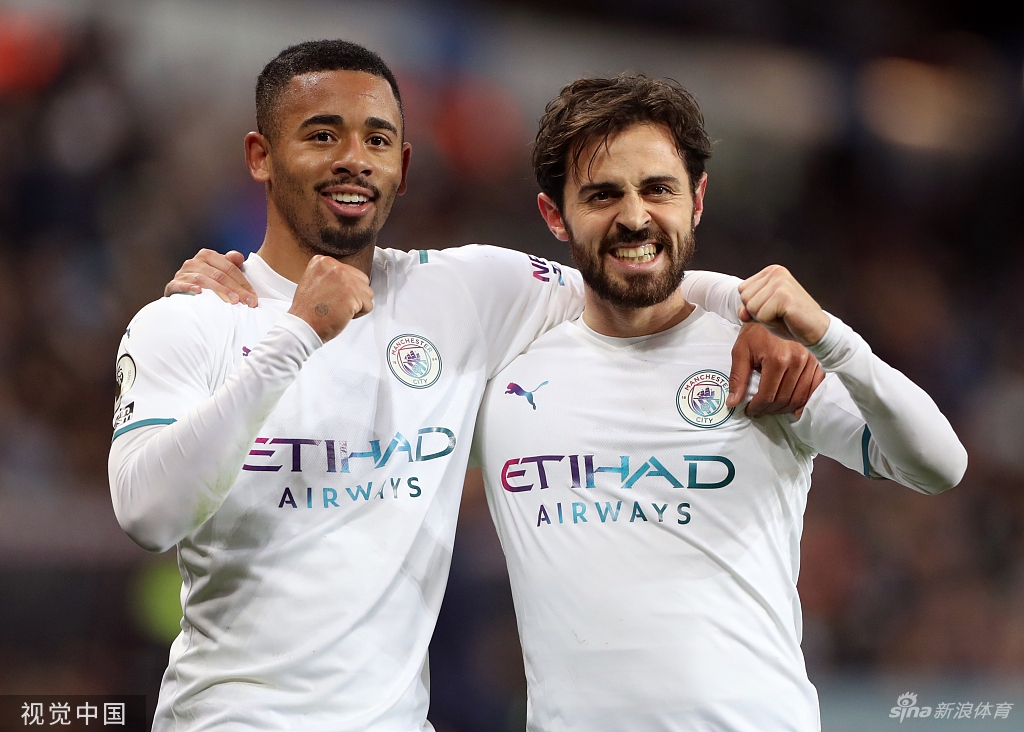 [英超]曼城2-1阿斯顿维拉 斩获四连胜