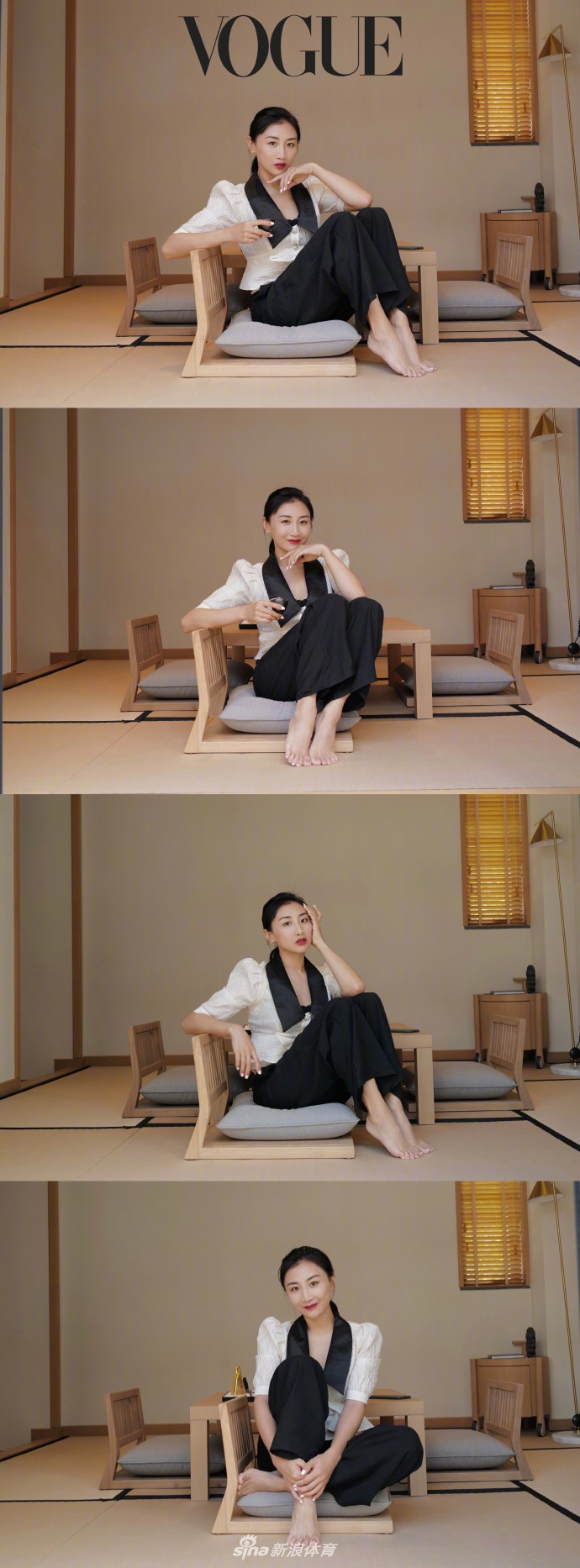 何雯娜分享冬日穿搭 英伦风造型少女感十足