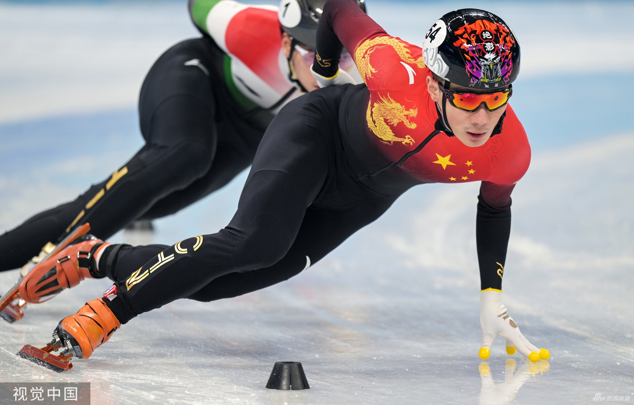 速滑1500米任子威小组第一晋级半决赛