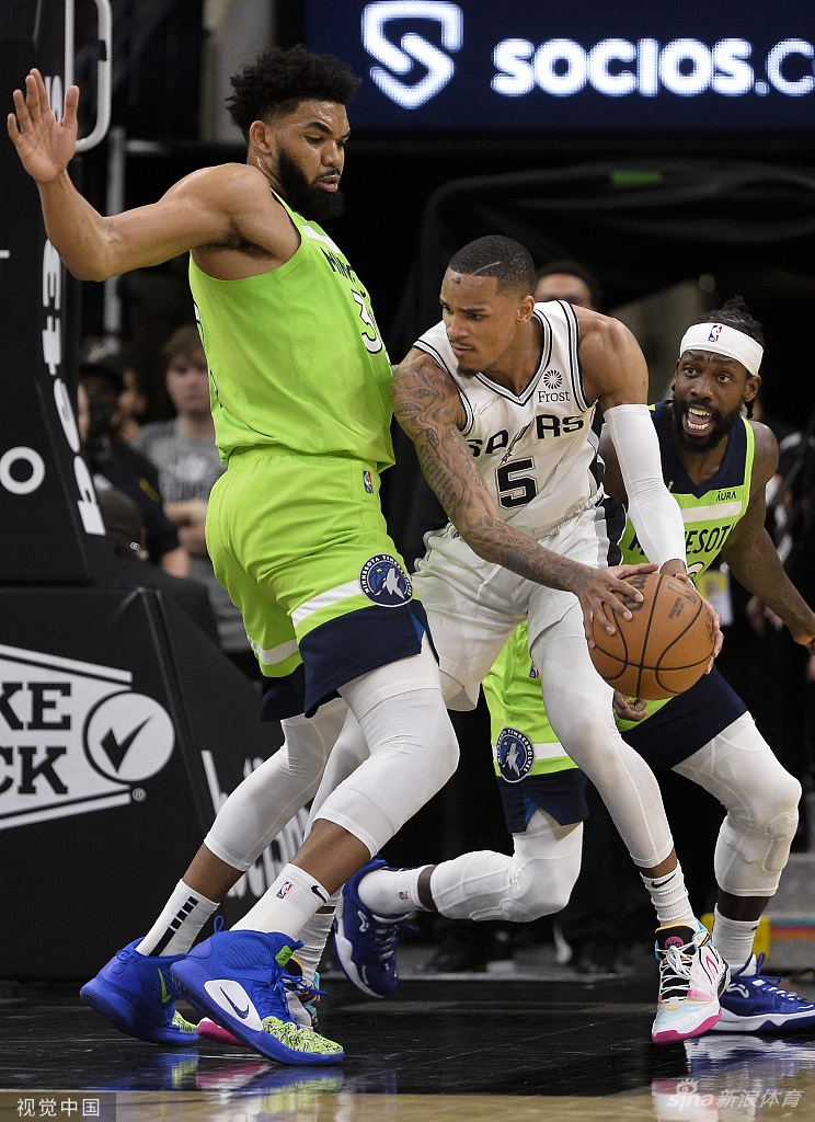 [NBA]森林狼149-139马刺 唐斯爆砍60分