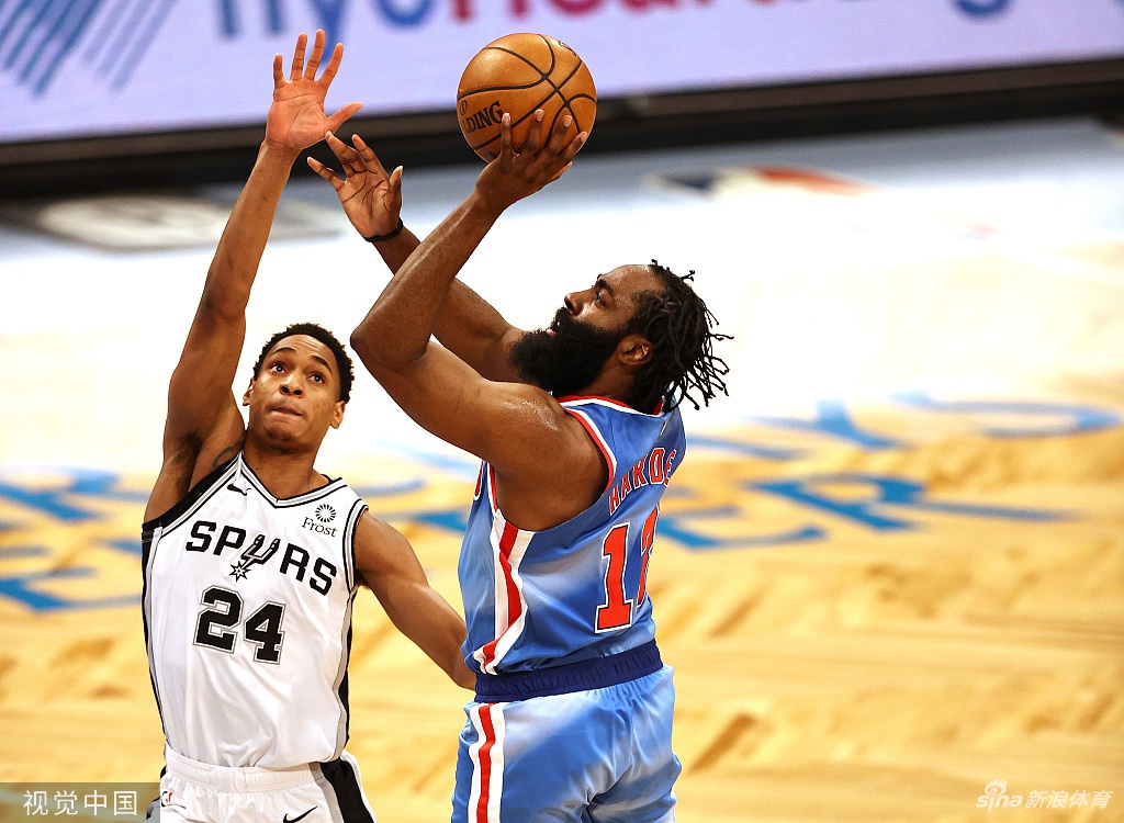 [NBA]马刺116-128篮网 哈登复出砍18分11助攻