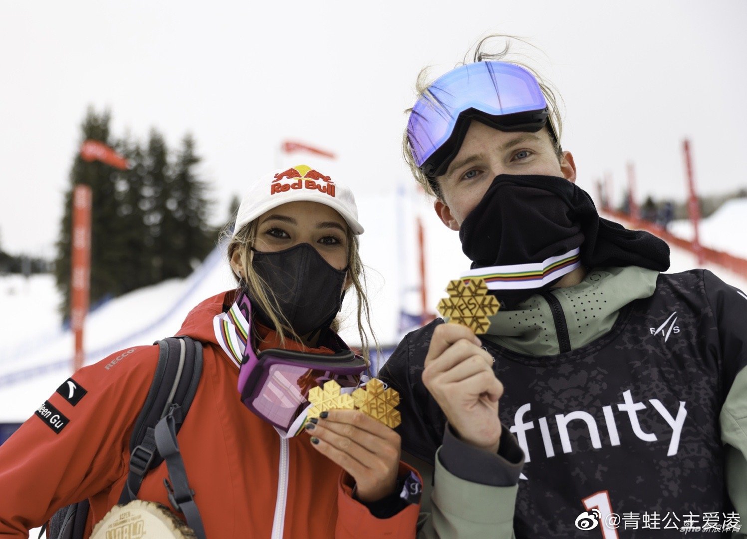 谷爱凌发微博庆祝夺双金：你现在看到的是世界冠军！