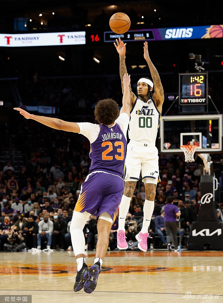 [NBA常规赛]爵士109-115太阳
