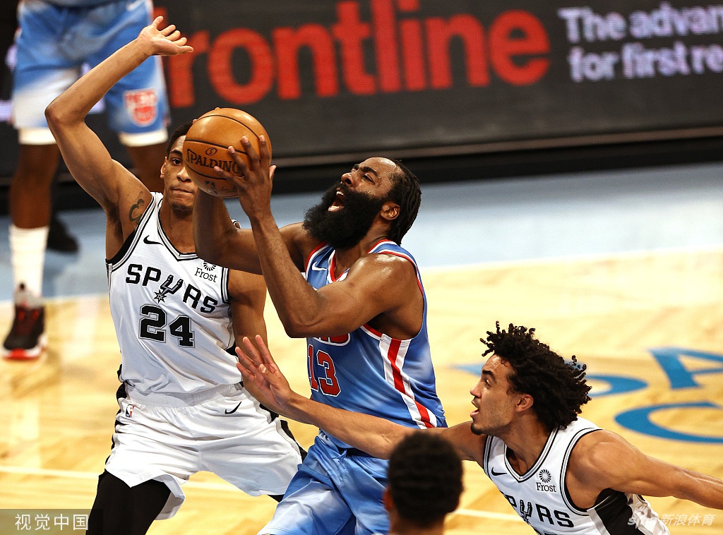 [NBA]马刺116-128篮网 哈登复出砍18分11助攻